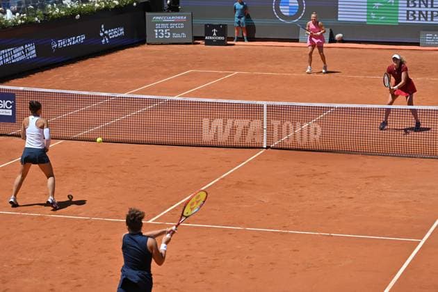 Internazionali BNL d Italia Jasmine Paolini, Sara Errani,Mirra Andreeva,Diana Shnaider during the Internazionali BNL d Italia 2025 at Foro Italico, Italy, May 16th, 2025 Imago-Images Emmefoto Copyright: xImago-Images Emmefotox