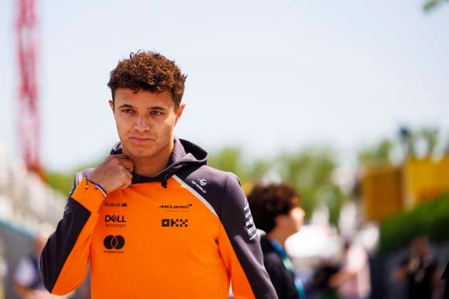 16th May 2025; Autodromo Enzo e Dino Ferrari, Imola, Italy; FIA Formula 1 Emilia Romagna Grand Prix 2025; Free Practice Day; Number 4 McLaren driver Lando Norris arrives at the track for the Emilia Romagna Formula 1  ActionPlus12788217 StephenxBlackberry