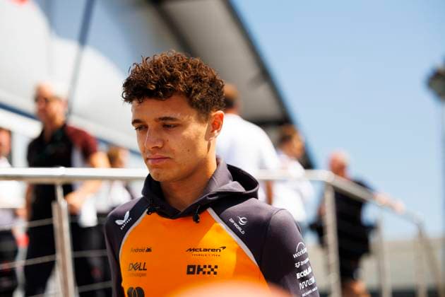 16th May 2025; Autodromo Enzo e Dino Ferrari, Imola, Italy; FIA Formula 1 Emilia Romagna Grand Prix 2025; Free Practice Day; Number 4 McLaren driver Lando Norris arrives at the track for the Emilia Romagna Formula 1  ActionPlus12788218 StephenxBlackberry