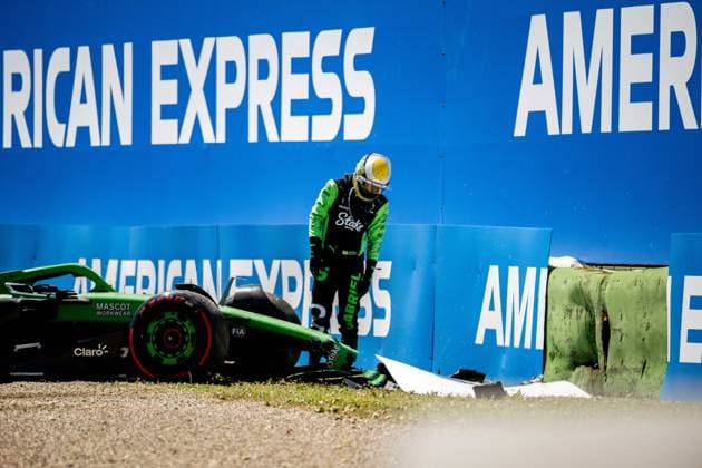 F1 - EMILIA ROMAGNA GRAND PRIX 2025 05 BORTOLETO Gabriel (bra), Stake F1 Team Kick C45, action crash, accident, during the Formula 1 AWS Gran Premio del Made in Italy e Dell™Emilia-Romagna 2025, Emilia Romagna Grand Prix 2025, 7th round of the 2025 FIA Formula One World Championship, WM, Weltmeisterschaft from May 16 to 18, 2025 on the Autodromo Internazionale Enzo e Dino Ferrari, in Imola, Italy - ImolaItaly Copyright: xALBERTOxVIMERCATIx