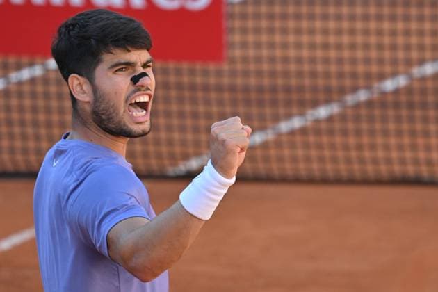 Internazionali BNL d Italia Carlos Alcaraz during the Internazionali BNL d Italia 2025 at Foro Italico, Italy, May 16th, 2025 Imago-Images Emmefoto Copyright: xImago-Images Emmefotox