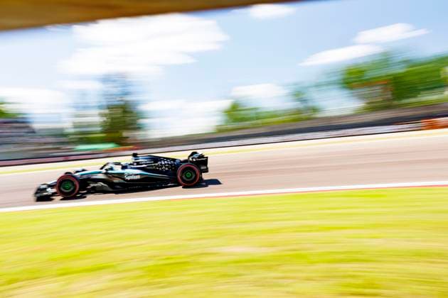 16th May 2025; Autodromo Enzo e Dino Ferrari, Imola, Italy; FIA Formula 1 Emilia Romagna Grand Prix 2025; Free Practice Day; Number 63 Mercedes AMG Petronas driver George Russell during practice 1 at the Emilia Romagna Formula 1  ActionPlus12788391 StephenxBlackberry