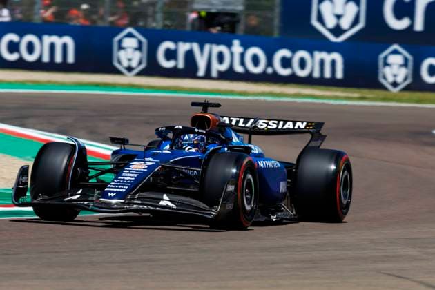 16th May 2025; Autodromo Enzo e Dino Ferrari, Imola, Italy; FIA Formula 1 Emilia Romagna Grand Prix 2025; Free Practice Day; Number 23 Williams driver Alex Albon during practice 1 at the Emilia Romagna Formula 1  ActionPlus12788423 StephenxBlackberry