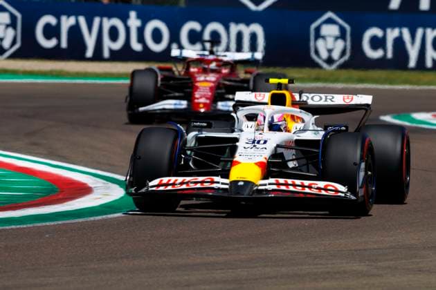 16th May 2025; Autodromo Enzo e Dino Ferrari, Imola, Italy; FIA Formula 1 Emilia Romagna Grand Prix 2025; Free Practice Day; Number 30 Visa Cash App RB driver Liam Lawson during practice 1 at the Emilia Romagna Formula 1  ActionPlus12788424 StephenxBlackberry