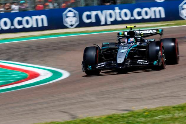 16th May 2025; Autodromo Enzo e Dino Ferrari, Imola, Italy; FIA Formula 1 Emilia Romagna Grand Prix 2025; Free Practice Day; Number 12 Mercedes AMG Petronas driver Andrea Kimi Antonelli during practice 1 at the Emilia Romagna Formula 1  ActionPlus12788400 StephenxBlackberry