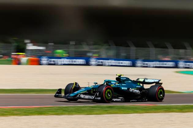 16th May 2025; Autodromo Enzo e Dino Ferrari, Imola, Italy; FIA Formula 1 Emilia Romagna Grand Prix 2025; Free Practice Day; Number 14 Aston Martin Aramco driver Fernando Alonso during practice 1 at the Emilia Romagna Formula 1  ActionPlus12788382 StephenxBlackberry