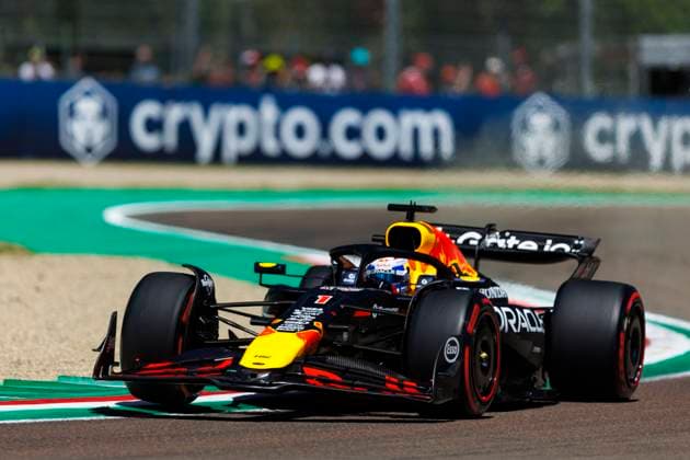 16th May 2025; Autodromo Enzo e Dino Ferrari, Imola, Italy; FIA Formula 1 Emilia Romagna Grand Prix 2025; Free Practice Day; Number 1 Oracle Red Bull driver Max Verstappen during practice 1 at the Emilia Romagna Formula 1  ActionPlus12788407 StephenxBlackberry