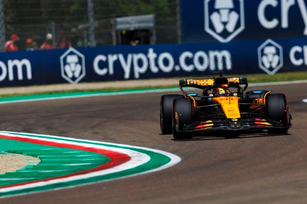 16th May 2025; Autodromo Enzo e Dino Ferrari, Imola, Italy; FIA Formula 1 Emilia Romagna Grand Prix 2025; Free Practice Day; Number 81 McLaren driver Oscar Piastri during practice 1 at the Emilia Romagna Formula 1  ActionPlus12788408 StephenxBlackberry
