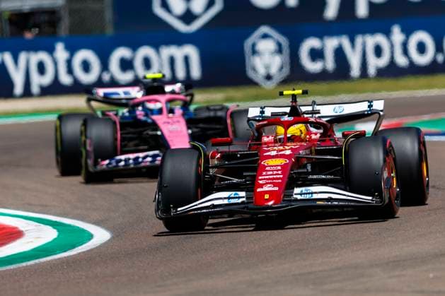 16th May 2025; Autodromo Enzo e Dino Ferrari, Imola, Italy; FIA Formula 1 Emilia Romagna Grand Prix 2025; Free Practice Day; Lewis Hamilton, Franco Colapinto during practice 1 at the Emilia Romagna Formula 1  ActionPlus12788414 StephenxBlackberry