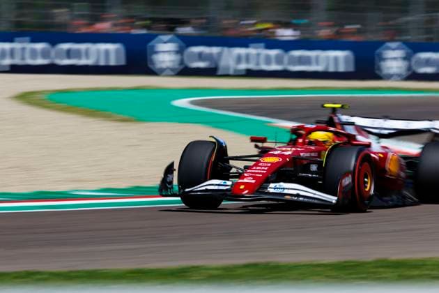 16th May 2025; Autodromo Enzo e Dino Ferrari, Imola, Italy; FIA Formula 1 Emilia Romagna Grand Prix 2025; Free Practice Day; Number 44 Scuderia Ferrari driver Lewis Hamilton during practice 1 at the Emilia Romagna Formula 1  ActionPlus12788426 StephenxBlackberry