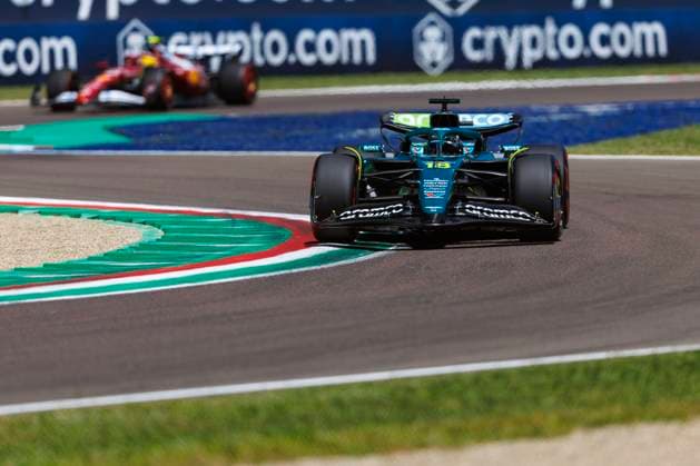 16th May 2025; Autodromo Enzo e Dino Ferrari, Imola, Italy; FIA Formula 1 Emilia Romagna Grand Prix 2025; Free Practice Day; Number 18 Aston Martin Aramco driver Lance Stroll during practice 1 at the Emilia Romagna Formula 1  ActionPlus12788436 StephenxBlackberry