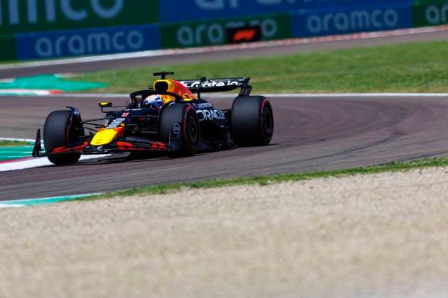 16th May 2025; Autodromo Enzo e Dino Ferrari, Imola, Italy; FIA Formula 1 Emilia Romagna Grand Prix 2025; Free Practice Day; Number 1 Oracle Red Bull driver Max Verstappen during practice 1 at the Emilia Romagna Formula 1  ActionPlus12788445 StephenxBlackberry