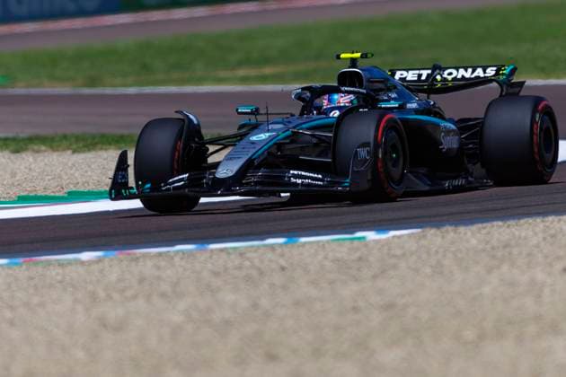 16th May 2025; Autodromo Enzo e Dino Ferrari, Imola, Italy; FIA Formula 1 Emilia Romagna Grand Prix 2025; Free Practice Day; Number 12 Mercedes AMG Petronas driver Andrea Kimi Antonelli during practice 1 at the Emilia Romagna Formula 1  ActionPlus12788449 StephenxBlackberry