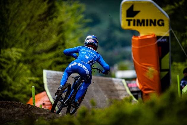 Whoop UCI MTB World Series DHI Worldcup Bielsko BiaÅa Roanen Dunne Mondraker Factory Team at Whoop UCI MTB World Series DHI Worldcup Bielsko BiaÅa, 16 05 2025,in Szczyrk,POL Photo Sebastian Sternemann