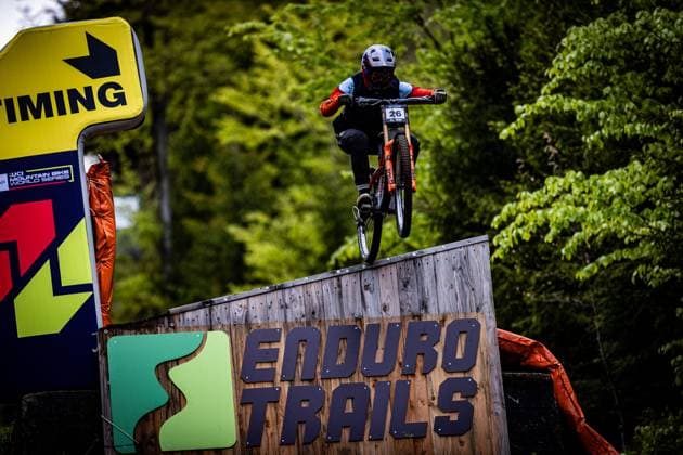 Whoop UCI MTB World Series DHI Worldcup Bielsko BiaÅa HARTENSTERN Max CUBE FACTORY RACINGat Whoop UCI MTB World Series DHI Worldcup Bielsko BiaÅa, 16 05 2025,in Szczyrk,POL Photo Sebastian Sternemann