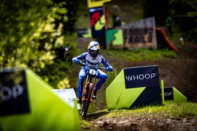 Whoop UCI MTB World Series DHI Worldcup Bielsko BiaÅa DUNNE Ronan MONDRAKER FACTORY RACING DHat Whoop UCI MTB World Series DHI Worldcup Bielsko BiaÅa, 16 05 2025,in Szczyrk,POL Photo Sebastian Sternemann