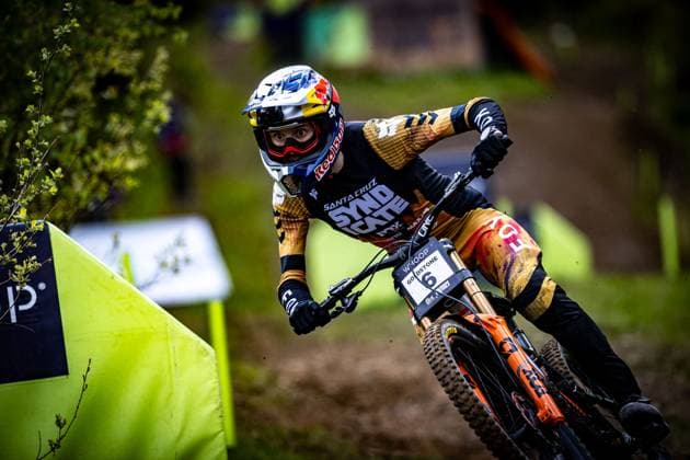 Whoop UCI MTB World Series DHI Worldcup Bielsko BiaÅa GOLDSTONE Jackson SANTA CRUZ SYNDICATEat Whoop UCI MTB World Series DHI Worldcup Bielsko BiaÅa, 16 05 2025,in Szczyrk,POL Photo Sebastian Sternemann