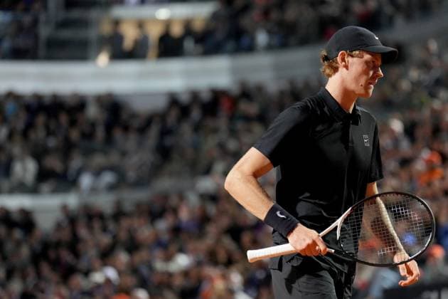 Jannik Sinner (ITA) during Semi-final against Tommy Paul (USA) of the ATP, Tennis Herren Master 1000 Internazionali BNL d™Italia tournament at Foro Italico on May 16, 2025 (Alfredo Falcone LaPresse)  Copyright: xAlfredoxFalcone LaPressex
