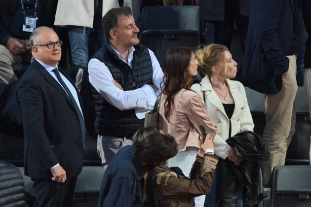 16th May 2025; Foro Italico, Rome, Italy: ATP, Tennis Herren 1000 Tennis Masters Rome, Day 10; Roberto Gualtieri, Mayor of Rome watches play  ActionPlus12788694 AllShotLive