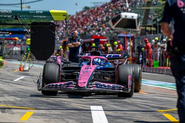 IMOLA, ITALY: Franco Colapinto, racing for the Alpine team during the 2025 Formula 1 Emilia Romagna Grand Prix at the Imola Circuit in Imola, Italy