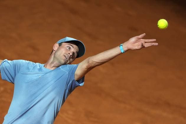 Tommy Paul of United States of America during the match against Jannik Sinner of Italy at the Internazionali BNL d Italia 2025 tennis tournament at Foro Italico in Rome, Italy on may 16, 2025. AntoniettaxBaldassarre