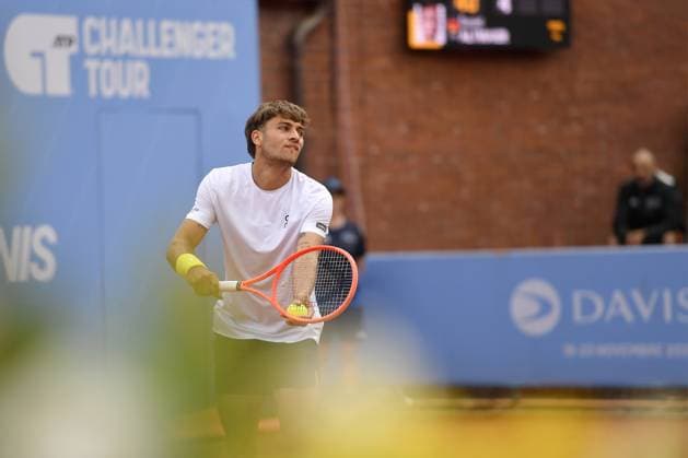 Italy, Turin 14th May 2025 ATP, Tennis Herren Challenger 175 Piemonte Open Intesa Sanpaolo, Sporting Press Club (Turin) Daniel Altmaier (Ger) Vs Flavio Cobolli (Ita) 6-3 7-5.  Copyright: xTonelloxAbozzi IPAxSportx xipa-agency.netx xx IPA_57793664 IPA_Agency_IPA57793664
