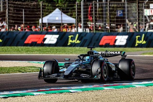 George Russell (GBR) - Mercedes-AMG PETRONAS F1 Team - Mercedes W16 - Mercedes E Performance during Formula 1 AWS Gran Premio del Made in Italy e dell Emilia Romagna 2025 - Autodromo Enzo e Dino Ferrari, Imola (BO) Italy from 15th to 18th May 2025, Formula 1 AWS Gran Premio del Made in Italy e dell Emilia Romagna 2025