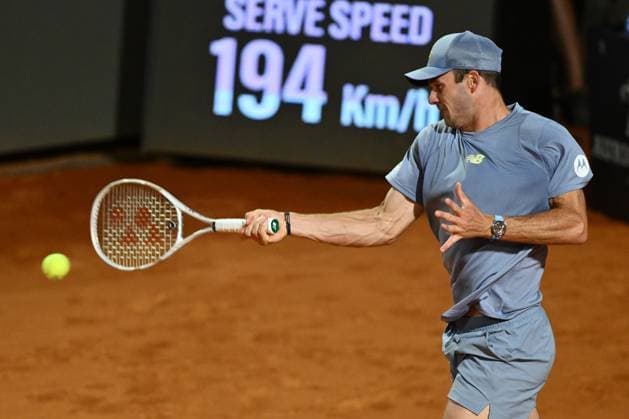 Internazionali BNL D Italia 2025 - Day Twelve Tommy Paul (USA) competes against Jannik Sinner (ITA) during the Internazionali BNL d Italia Day Twelve at Foro Italico in Rome, Italy, on May 15, 2025. rome Italy  Copyright: xDomenicoxCippitellix originalFilename:cippitelli-itainter250516_npQv7.jpg