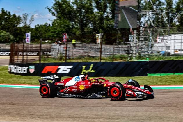 Lewis Hamilton (GBR) - Scuderia Ferrari - Ferrari SF-25 - Ferrari during Formula 1 AWS Gran Premio del Made in Italy e dell Emilia Romagna 2025 - Autodromo Enzo e Dino Ferrari, Imola (BO) Italy from 15th to 18th May 2025, Formula 1 AWS Gran Premio del Made in Italy e dell Emilia Romagna 2025