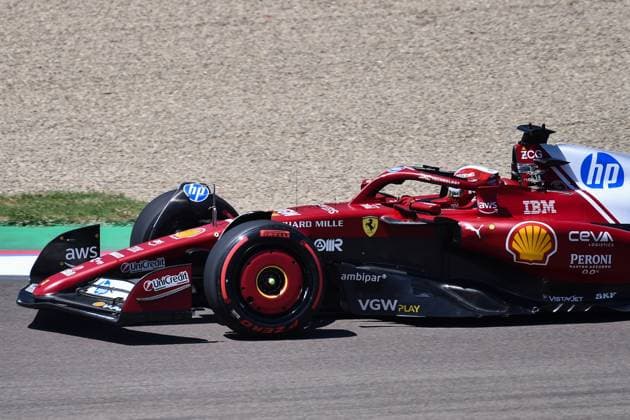 MOTORI - Formula 1 - AWS Gran Premio del Made in Italy e dell Emilia Romagna 2025 - Practice 1 and 2 Charles Leclerc of Italy driving the (16) Scuderia Ferrari SF-25 on track during AWS Gran Premio del Made in Italy e dell Emilia Romagna 2025 - Practice 1 and 2, Formula 1 Championship in Imola, Italy, May 16 2025 Imola Italy  Copyright: xIPAxSport ABACAx
