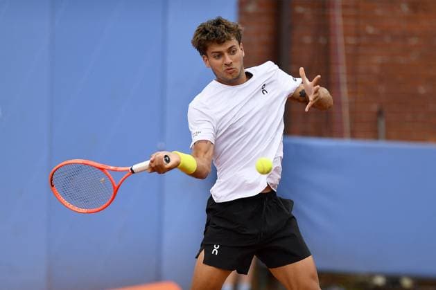 TENNIS - Internazionali di Tennis - Piemonte Open Intesa Sanpaolo Italy, Turin 14th May 2025 ATP, Tennis Herren Challenger 175 Piemonte Open Intesa Sanpaolo, Sporting Press Club (Turin) Daniel Altmaier (Ger) Vs Flavio Cobolli (Ita) 6-3 7-5. Turin Italy  Copyright: xIPAxSport ABACAx