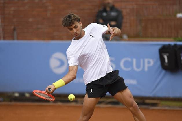 TENNIS - Internazionali di Tennis - Piemonte Open Intesa Sanpaolo Italy, Turin 14th May 2025 ATP, Tennis Herren Challenger 175 Piemonte Open Intesa Sanpaolo, Sporting Press Club (Turin) Daniel Altmaier (Ger) Vs Flavio Cobolli (Ita) 6-3 7-5. Turin Italy  Copyright: xIPAxSport ABACAx