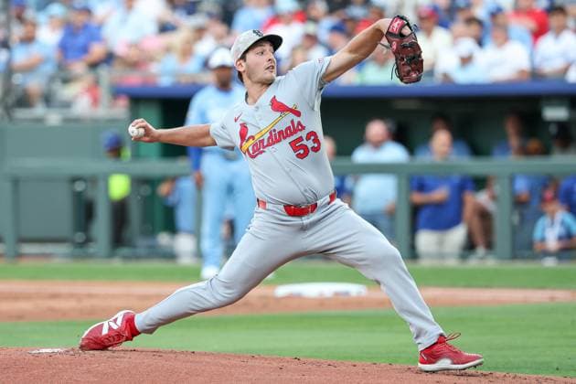 May 16, 2025: St. Louis Cardinals starting pitcher Andre Pallante (53) pitches against the Kansas City Royals during the first inning at Kauffman Stadium in Kansas City, MO. CSM Kansas City United States of America - ZUMAc04_ 20250516_zma_c04_004 Copyright: xDavidxSmithx