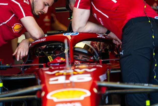 May 16, 2025, Imola, Italy: Scuderia Ferrari HP F1 Team s monegasque driver Charles Leclerc in the car before first free practice session of the Formula 1 Made in Italy and Emilia Romagna Grand Prix at the Autodromo Enzo e Dino Ferrari of Imola. Imola Italy - ZUMAs197 20250516_aaa_s197_216 Copyright: xLucaxMartinix