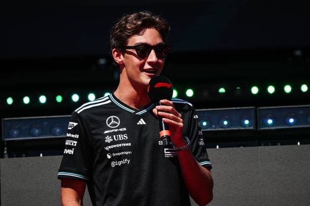 F1 - EMILIA ROMAGNA GRAND PRIX 2025 RUSSELL George (gbr), Mercedes AMG F1 Team W16, portrait during the Formula 1 AWS Gran Premio del Made in Italy e Dell™Emilia-Romagna 2025, Emilia Romagna Grand Prix 2025, 7th round of the 2025 FIA Formula One World Championship, WM, Weltmeisterschaft from May 16 to 18, 2025 on the Autodromo Internazionale Enzo e Dino Ferrari, in Imola, Italy - ImolaItaly  Copyright: xEricxAlonsox