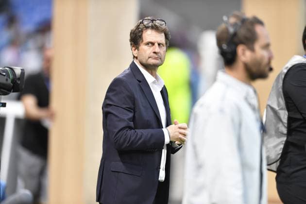FOOTBALL FEMININ : Olympique Lyonnais vs PSG - Groupama stadium Decines-Charpieu - Lyon 16 05 2025 Joseph MONTEMURRO coach of Lyon during the French D1 women s football final match between Olympique Lyonnais (OL) and Paris Saint-Germain (PSG) at the Groupama Stadium in Decines-Charpieu, France on May 16, 2025.  Copyright: xMourad_ALLILIx