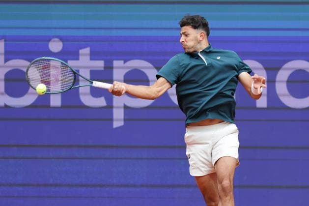 GER, Hamburg, xFSx, ATP500 Mens Tennis Tournament Bitpanda Hamburg Open 2025, 17 05 2025 Marko Topo GER Emilio Nava USA Emilio Nava USA play a forehand Copyright: HMBxMedia FernandoxSoares