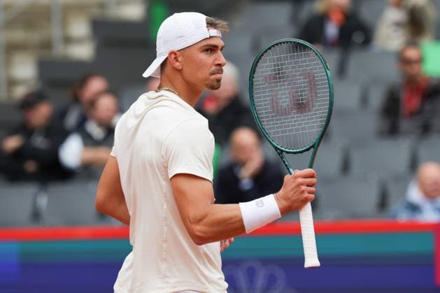 GER, Hamburg, xFSx, ATP500 Mens Tennis Tournament Bitpanda Hamburg Open 2025, 17 05 2025 Marko Topo GER Emilio Nava USA Marko Topo GER Winner fist, cheer Copyright: HMBxMedia FernandoxSoares