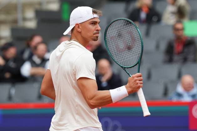 GER, Hamburg, xFSx, ATP500 Mens Tennis Tournament Bitpanda Hamburg Open 2025, 17 05 2025 Marko Topo GER Emilio Nava USA Marko Topo GER Winner fist, cheer Copyright: HMBxMedia FernandoxSoares