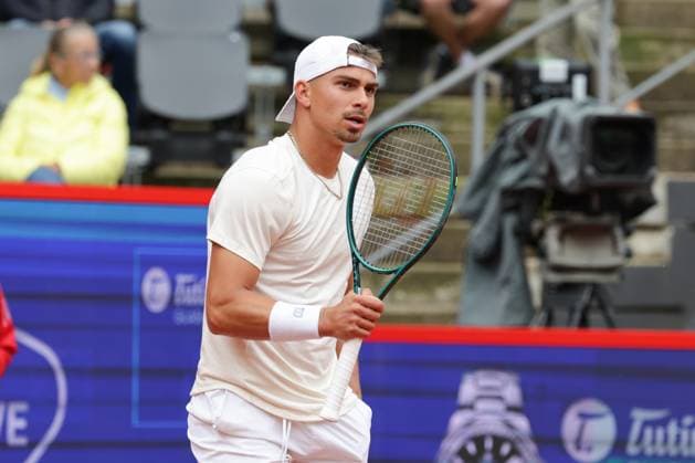 GER, Hamburg, xFSx, ATP500 Mens Tennis Tournament Bitpanda Hamburg Open 2025, 17 05 2025 Marko Topo GER Emilio Nava USA Marko Topo GER Winner fist, cheer Copyright: HMBxMedia FernandoxSoares