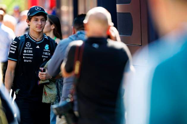 17th May 2025; Autodromo Enzo e Dino Ferrari, Imola, Italy; FIA Formula 1 Emilia Romagna Grand Prix 2025; Qualifying Day; Number 12 Mercedes AMG Petronas driver Andrea Kimi Antonelli at the Emilia Romagna Formula 1  ActionPlus12788844 StephenxBlackberry