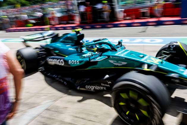 17th May 2025; Autodromo Enzo e Dino Ferrari, Imola, Italy; FIA Formula 1 Emilia Romagna Grand Prix 2025; Qualifying Day; Number 14 Aston Martin Aramco driver Fernando Alonso during practice 3 at the Emilia Romagna Formula 1  ActionPlus12788900 StephenxBlackberry