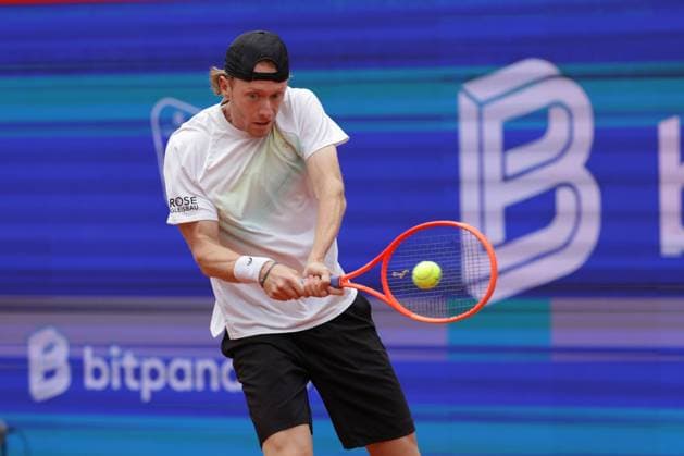 GER, Hamburg, xFSx, ATP500 Mens Tennis Tournament Bitpanda Hamburg Open 2025, 17 05 2025 Max Wiskandt GER plays a backhand Copyright: HMBxMedia FernandoxSoares