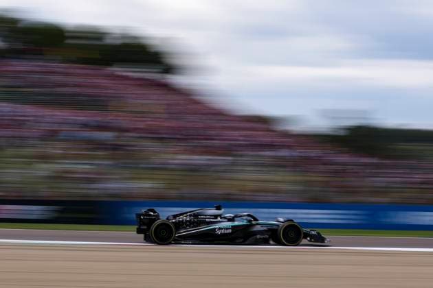 F1 - EMILIA ROMAGNA GRAND PRIX 2025 63 RUSSELL George (gbr), Mercedes AMG F1 Team W16, action during the Formula 1 AWS Gran Premio del Made in Italy e Dell™Emilia-Romagna 2025, Emilia Romagna Grand Prix 2025, 7th round of the 2025 FIA Formula One World Championship, WM, Weltmeisterschaft from May 16 to 18, 2025 on the Autodromo Internazionale Enzo e Dino Ferrari, in Imola, Italy - ImolaItaly  Copyright: xEricxAlonsox