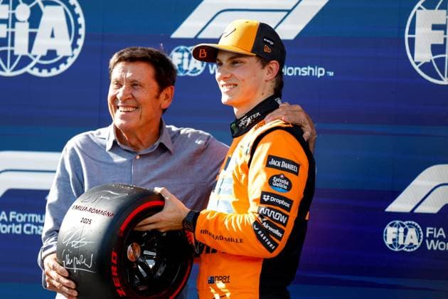 Gianni Morandi, 81 Oscar Piastri AUS, McLaren F1 Team , F1 Grand Prix of Emilia Romagna at Autodromo Internazionale Enzo e Dino Ferrari on May 17, 2025 in Imola, Italy Photo by HOCH ZWEI Imola Italy
