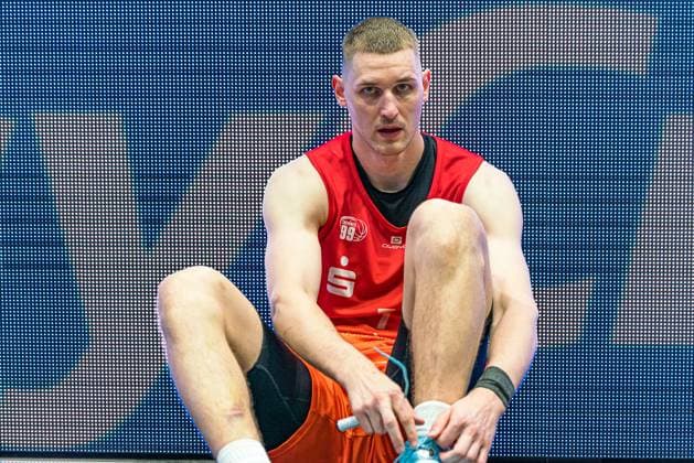 Chemnitz, Germany 17 May 2025 1 BBL Playoff 1 4 Final 1 Sp 2024 2025 Niners Chemnitz vs MLP Academics Heidelberg In the picture Jonas Richter Niners Copyright: xFotostandx xNachtigallx