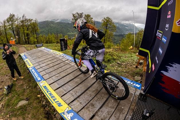 Whoop UCI MTB World Series DHI Worldcup Bielsko BiaÅa HEMSTREET Gracey NORCO RACE DIVISIONat Whoop UCI MTB World Series DHI Worldcup Bielsko BiaÅa, 17 05 2025,in Szczyrk,POL Photo Sebastian Sternemann