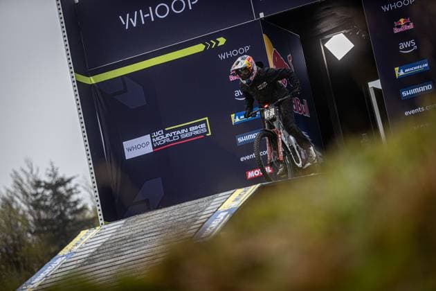 Whoop UCI MTB World Series DHI Worldcup Bielsko BiaÅa NICOLE Myriam COMMENCAL MUC OFF BY RIDING ADDICTIONat Whoop UCI MTB World Series DHI Worldcup Bielsko BiaÅa, 17 05 2025,in Szczyrk,POL Photo Sebastian Sternemann