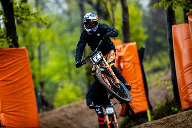 Whoop UCI MTB World Series DHI Worldcup Bielsko BiaÅa GOLDSTONE Jackson SANTA CRUZ SYNDICATEat Whoop UCI MTB World Series DHI Worldcup Bielsko BiaÅa, 17 05 2025,in Szczyrk,POL Photo Sebastian Sternemann