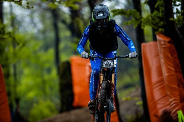 Whoop UCI MTB World Series DHI Worldcup Bielsko BiaÅa WILLIAMSON Greg MONDRAKER FACTORY RACING DHat Whoop UCI MTB World Series DHI Worldcup Bielsko BiaÅa, 17 05 2025,in Szczyrk,POL Photo Sebastian Sternemann